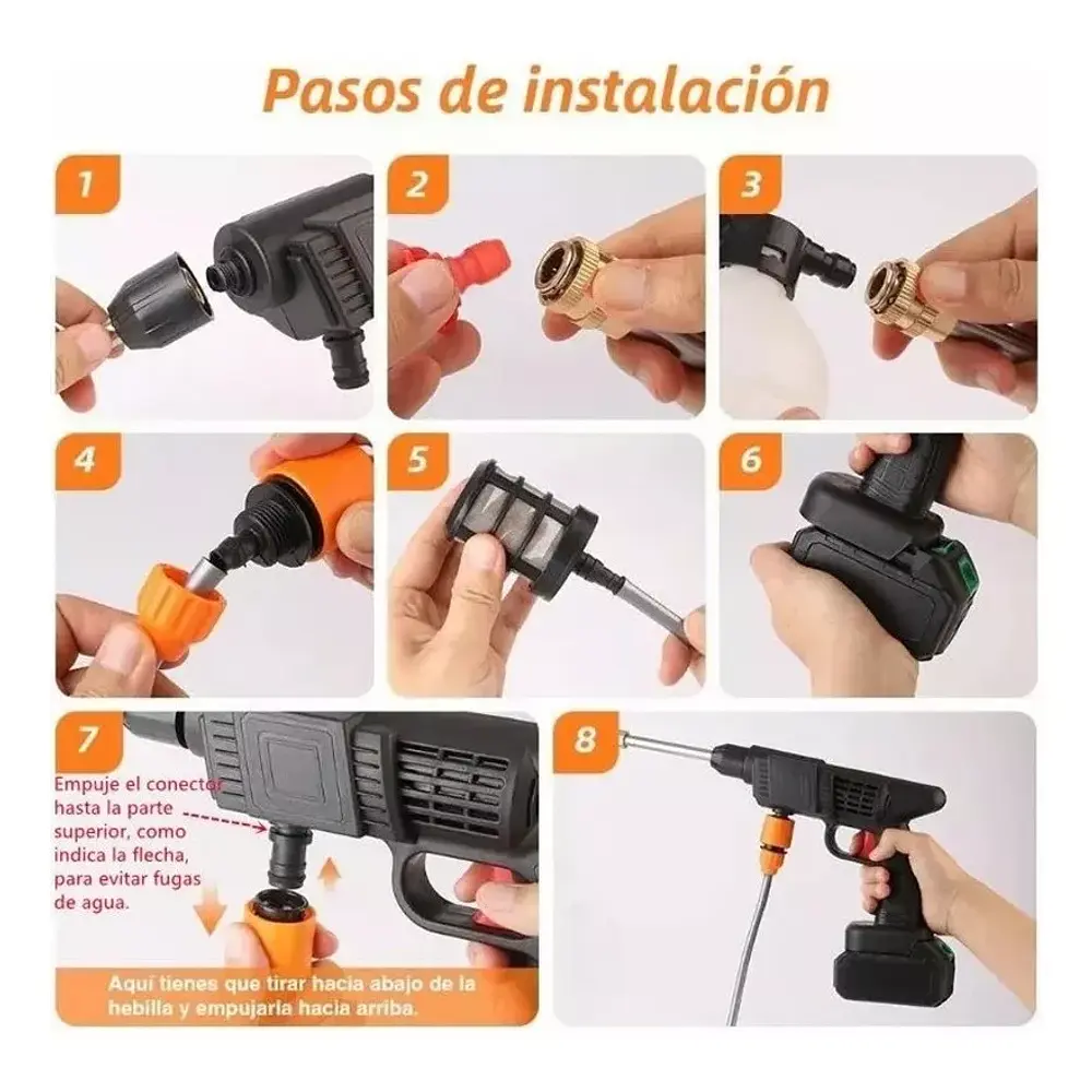 PISTOLA DE LAVADO DE AUTO DE ALTA PRESION 48 V