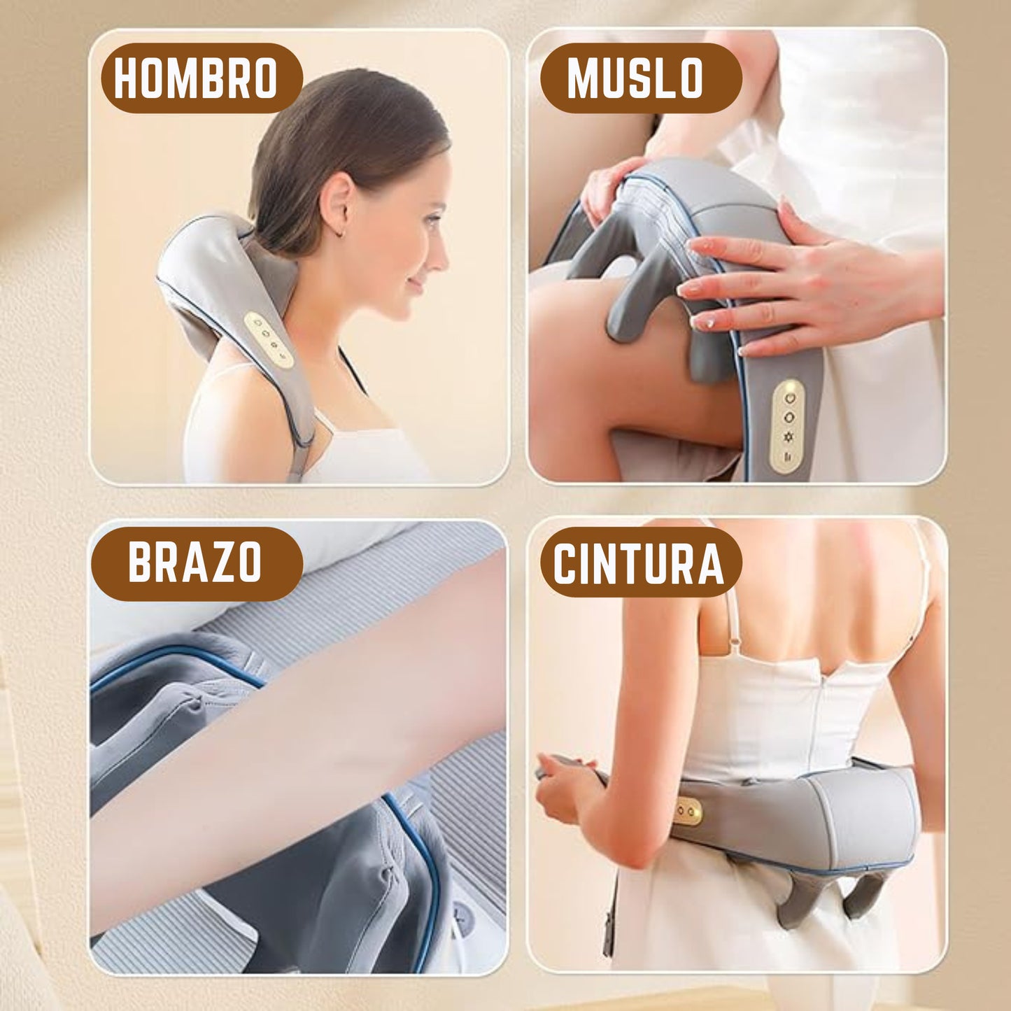 Masajeador de cuello y hombros con terapia de calor