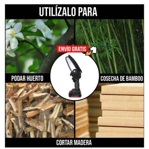 Motosierra portátil recargable de 6 pulgadas Ahorra 50% +BATERÍAS🔥🔥+Envio Gratis.