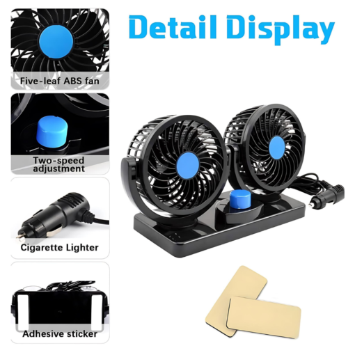 VENTILADOR DOBLE 360° PARA AUTO Y CAMIONETA 🔥🔥