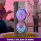 Ventilador Humidificador con Doble Difusor Giratorio Led Portátil