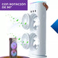 Ventilador Humidificador con Doble Difusor Giratorio Led Portátil