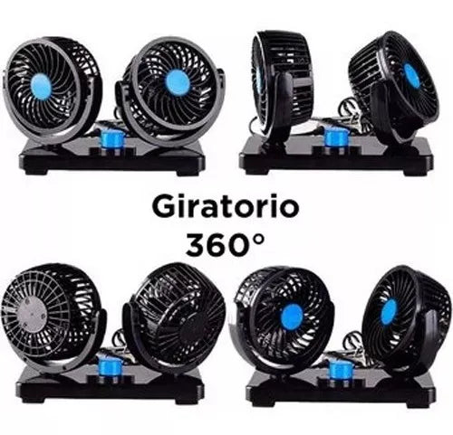 VENTILADOR DOBLE 360° PARA AUTO Y CAMIONETA 🔥🔥