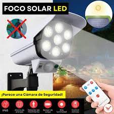 Foco Led Solar Tipo Camara+sensor De Movimiento